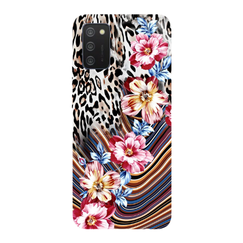 Samsung A03S Leopar patterned Transparent Silicone TPU Θήκη