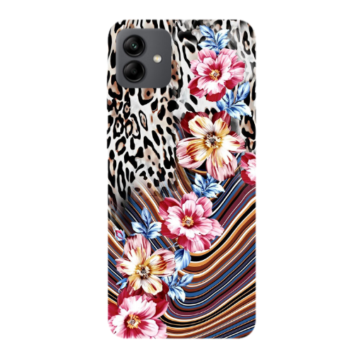 Samsung A04 Leopar patterned Transparent Silicone TPU Θήκη