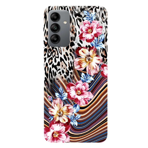 Samsung A04S Leopar patterned Transparent Silicone TPU Θήκη