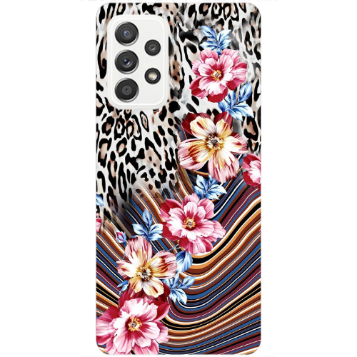 Samsung A23 Leopar patterned Transparent Silicone TPU Θήκη
