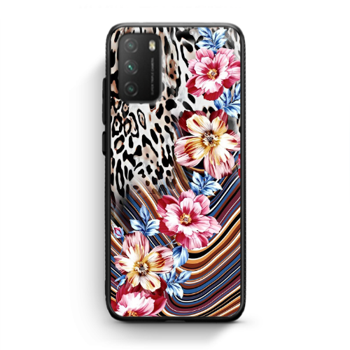 Xiaomi Poco M3 Leopar patterned Black Glossy Θήκη