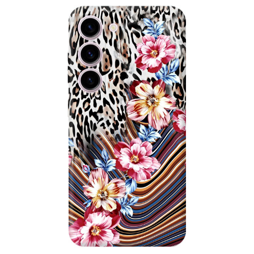Samsung S23 Leopar patterned Transparent Silicone TPU Θήκη