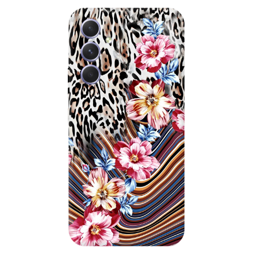 Samsung A54 Leopar patterned Transparent Silicone TPU Θήκη