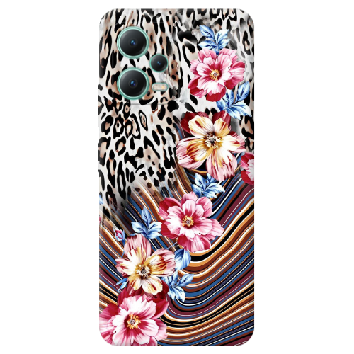 Xiaomi Redmi Note 12 Pro 5G Leopar patterned Transparent Silicone TPU Θήκη