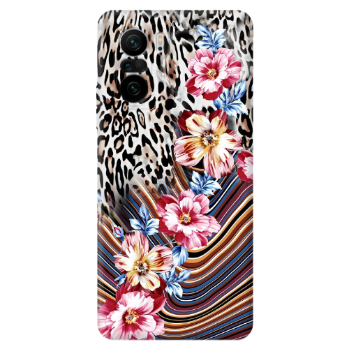 Xiaomi Poco F3 Leopar patterned Transparent Silicone TPU Θήκη
