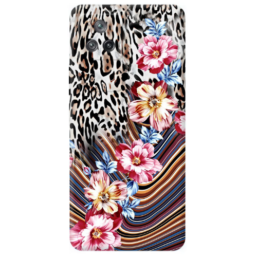Xiaomi Poco F4 Leopar patterned Transparent Silicone TPU Θήκη
