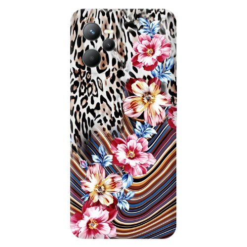 Realme C35 Leopar patterned Transparent Silicone TPU Θήκη