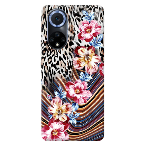 Huawei Nova 9 Leopar patterned Transparent Silicone TPU Θήκη