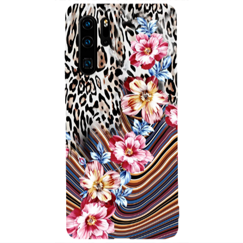 Huawei P30 Pro Leopar patterned Transparent Silicone TPU Θήκη
