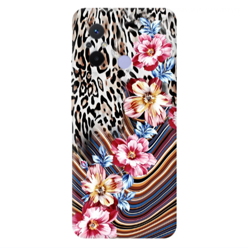 Xiaomi Redmi 12C Leopar patterned Transparent Silicone TPU Θήκη