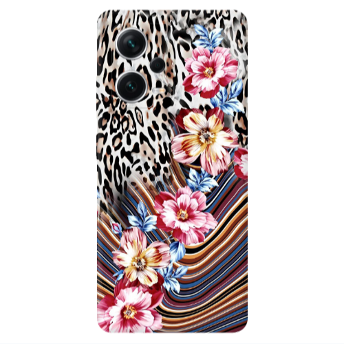 Xiaomi Redmi Note 12 5G Leopar patterned Transparent Silicone TPU Θήκη