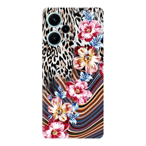 Xiaomi Poco F5 Leopar patterned Transparent Silicone TPU Θήκη