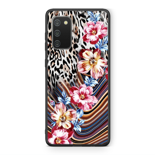 Samsung A02s Leopar patterned Black Glossy Θήκη