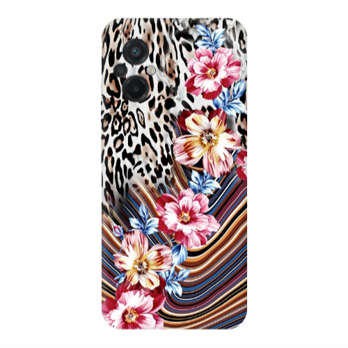 Xiaomi Poco M5 Leopar patterned Transparent Silicone TPU Θήκη