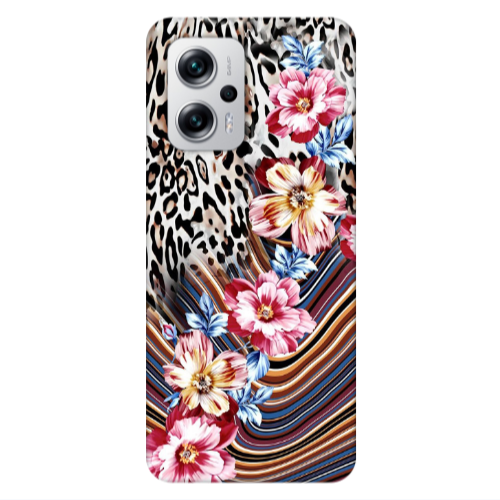 Xiaomi Poco X4 GT Leopar patterned Transparent Silicone TPU Θήκη