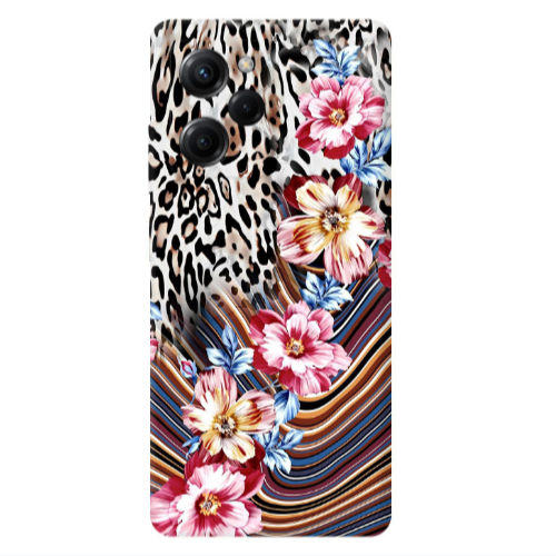 Xiaomi Poco X5 Pro Leopar patterned Transparent Silicone TPU Θήκη