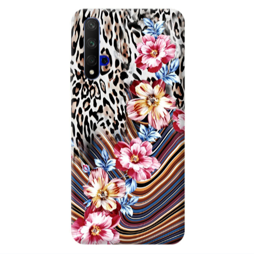 Huawei Nova 5 T Leopar patterned Transparent Silicone TPU Θήκη