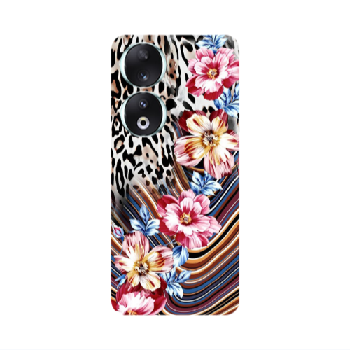 Honor 90 5G Leopar patterned Transparent Silicone TPU Θήκη