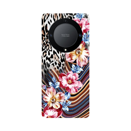 Honor Magic5 Lite 5G Leopar patterned Transparent Silicone TPU Θήκη