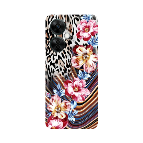Oneplus Nord CE 3 Lite 5G Leopar patterned Transparent Silicone TPU Θήκη