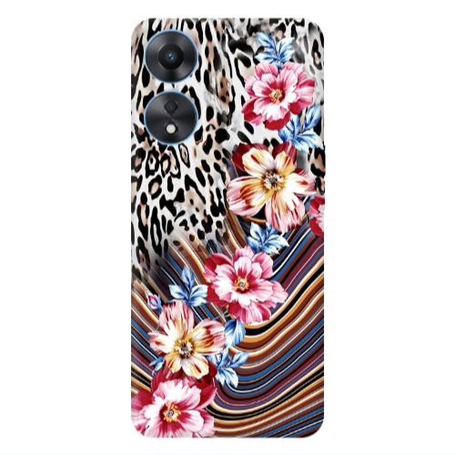 Oppo A 98 Leopar patterned Transparent Silicone TPU Θήκη