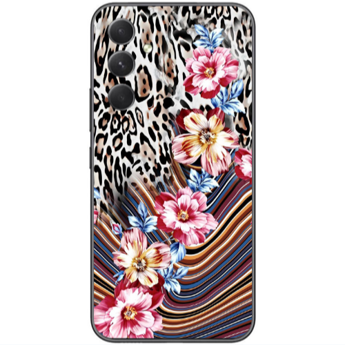 Samsung Galaxy A25 Leopar patterned Transparent Silicone TPU Θήκη