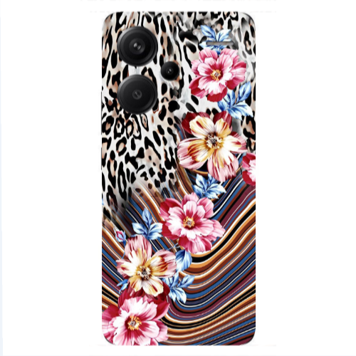 Xiaomi Redmi Note 13 Pro+ 5G  Leopar patterned Transparent Silicone TPU Θήκη