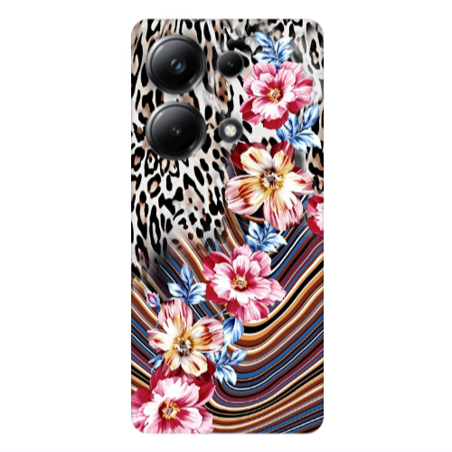 Xiaomi Poco M6 Pro 4G Leopar patterned Transparent Silicone TPU Θήκη