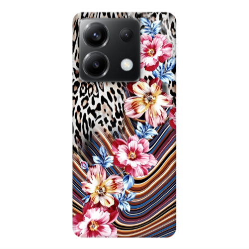 Xiaomi Poco X6 5G Leopar patterned Transparent Silicone TPU Θήκη