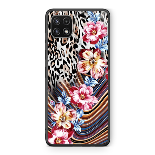 Samsung A22 5G Leopar patterned Black Glossy Θήκη