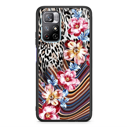 Xiaomi Poco M4 Pro 5G Leopar patterned Black Glossy Θήκη