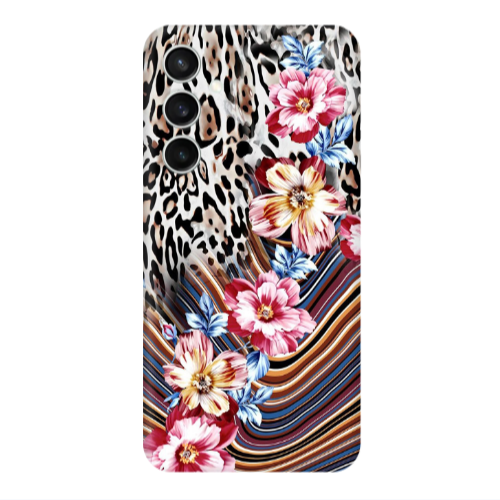 Samsung S24 Leopar patterned Transparent Silicone TPU Θήκη