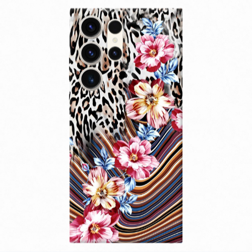 Samsung S24 Ultra Leopar patterned Transparent Silicone TPU Θήκη