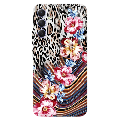 Samsung A25 Leopar patterned Transparent Silicone TPU Θήκη