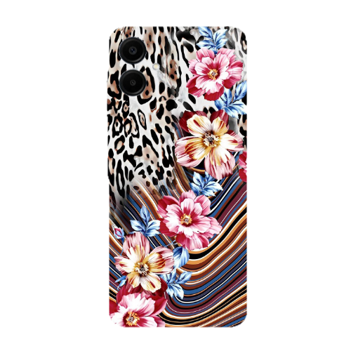 Samsung A06 Leopar patterned Transparent Silicone TPU Θήκη