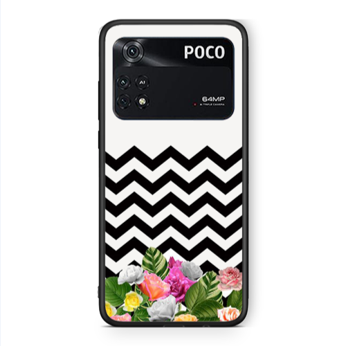 Xiaomi Poco M4 Pro 4G Arow patern Black Glossy Θήκη