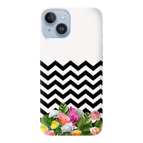 Apple iPhone 14  Arow patern Black Colored Silicone TPU Θήκη