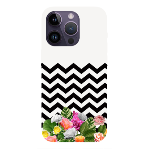 Apple iPhone 14 Pro  Arow patern Purple Colored Silicone TPU Θήκη