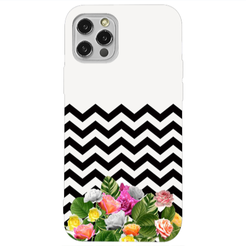 Apple iPhone 13 Pro Arow patern Pink Colored Silicone TPU Θήκη