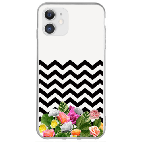 Apple iPhone 12 Mini Arow patern Transparent Silicone TPU Θήκη