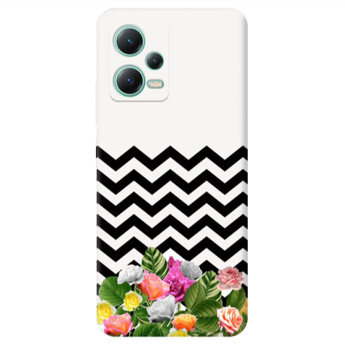 Xiaomi Redmi Note 12 Pro 5G Arow patern Pink Colored Silicone TPU Θήκη
