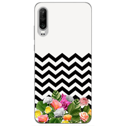 Huawei P30 Arow patern Transparent Silicone TPU Θήκη