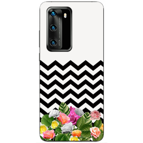 Huawei P40 Arow patern Transparent Silicone TPU Θήκη