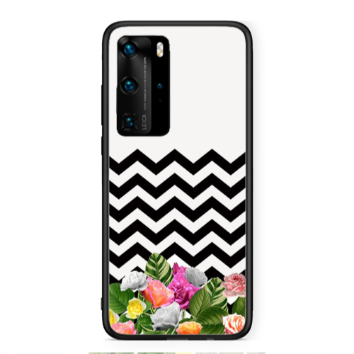 Huawei P40 Pro Arow patern Black Glossy Θήκη