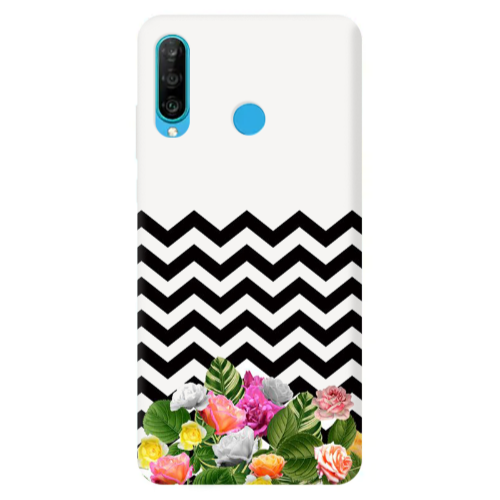 Huawei P30 Lite Arow patern Transparent Silicone TPU Θήκη