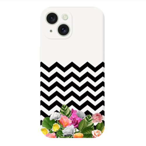 Apple iPhone 15 Arow patern Black Colored Silicone TPU Θήκη