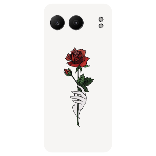 Oneplus Nord 4 Rose in hand Transparent Silicone TPU Θήκη