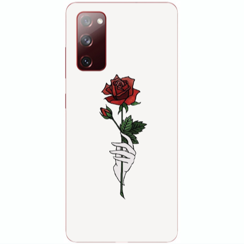 Samsung S20 FE Rose in hand Transparent Silicone TPU Θήκη