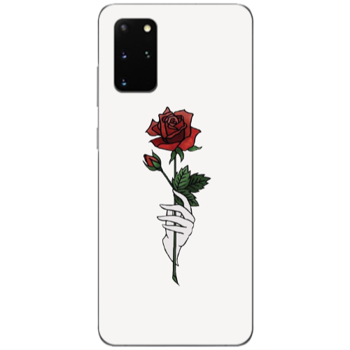 Samsung S20 Plus Rose in hand Transparent Silicone TPU Θήκη