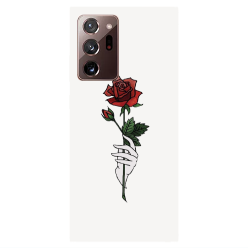 Samsung Note 20 Ultra Rose in hand Transparent Silicone TPU Θήκη